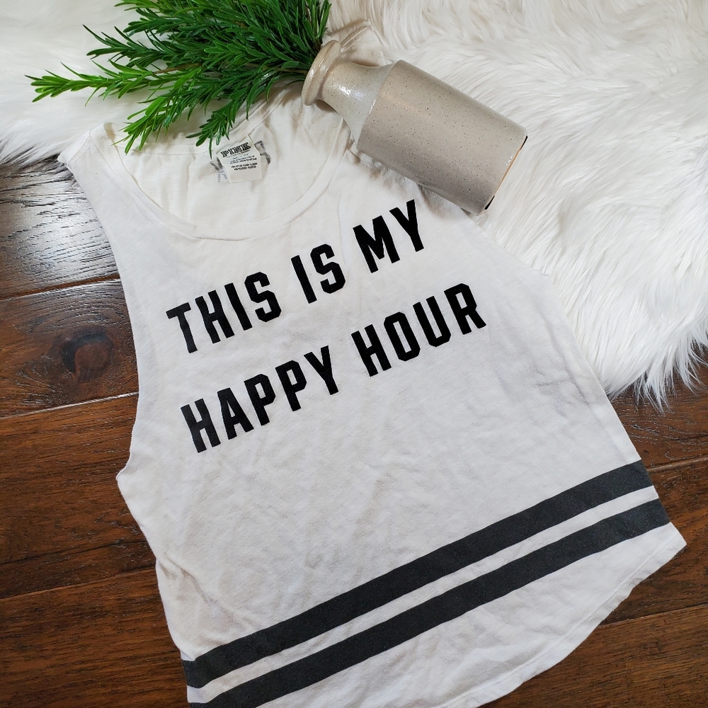 PINK Victoria's Secret Black/White Tank Top | XS